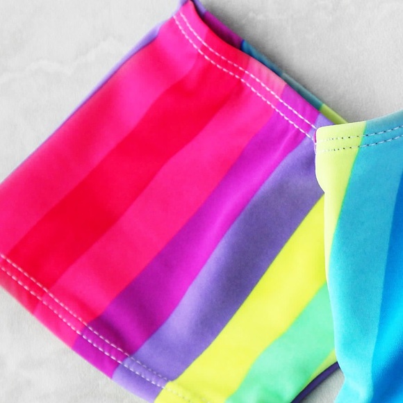 🏆🆕Vibrant stripe off shoulder bikini set - Picture 4 of 4